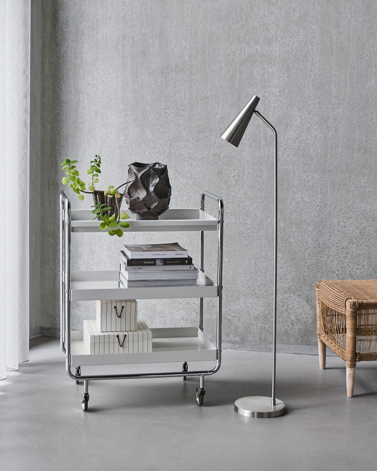 Golvlampa, HDPrecise, Silver finish