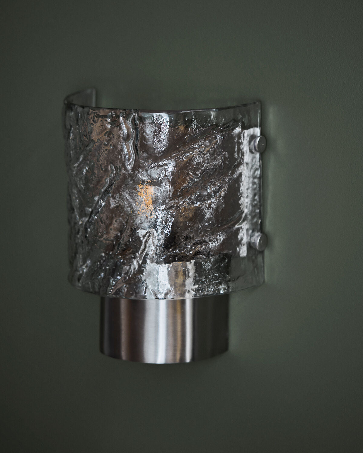 Vägglampa, HDType, Borstat silver