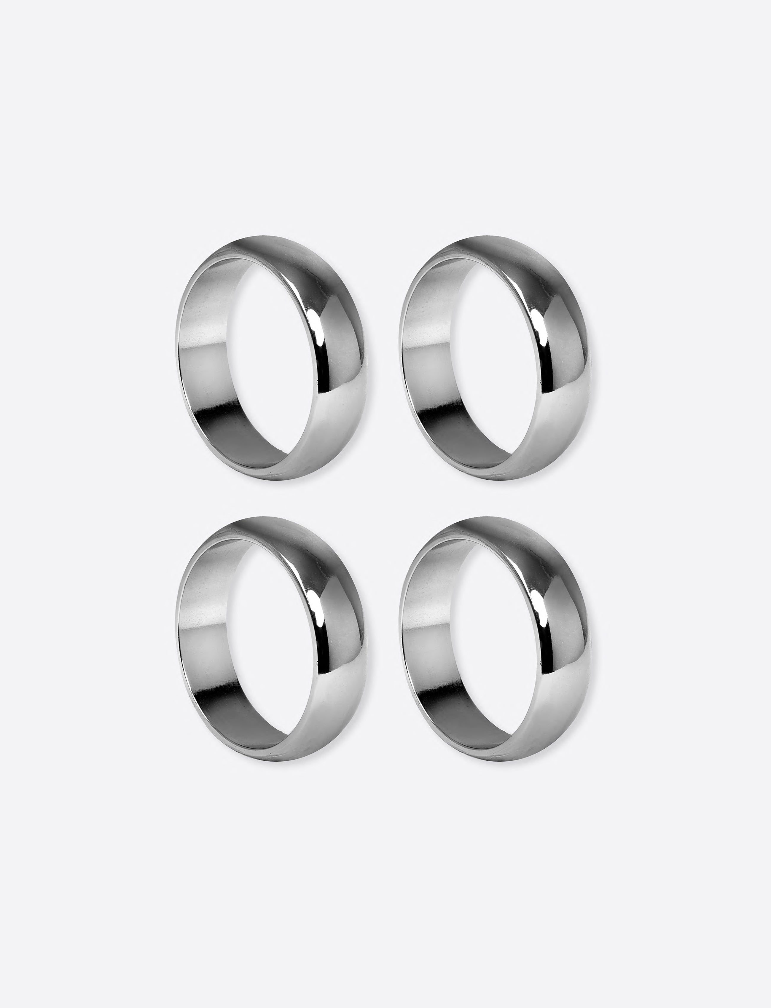 Monaco Napkin ring Silver 4 Pack