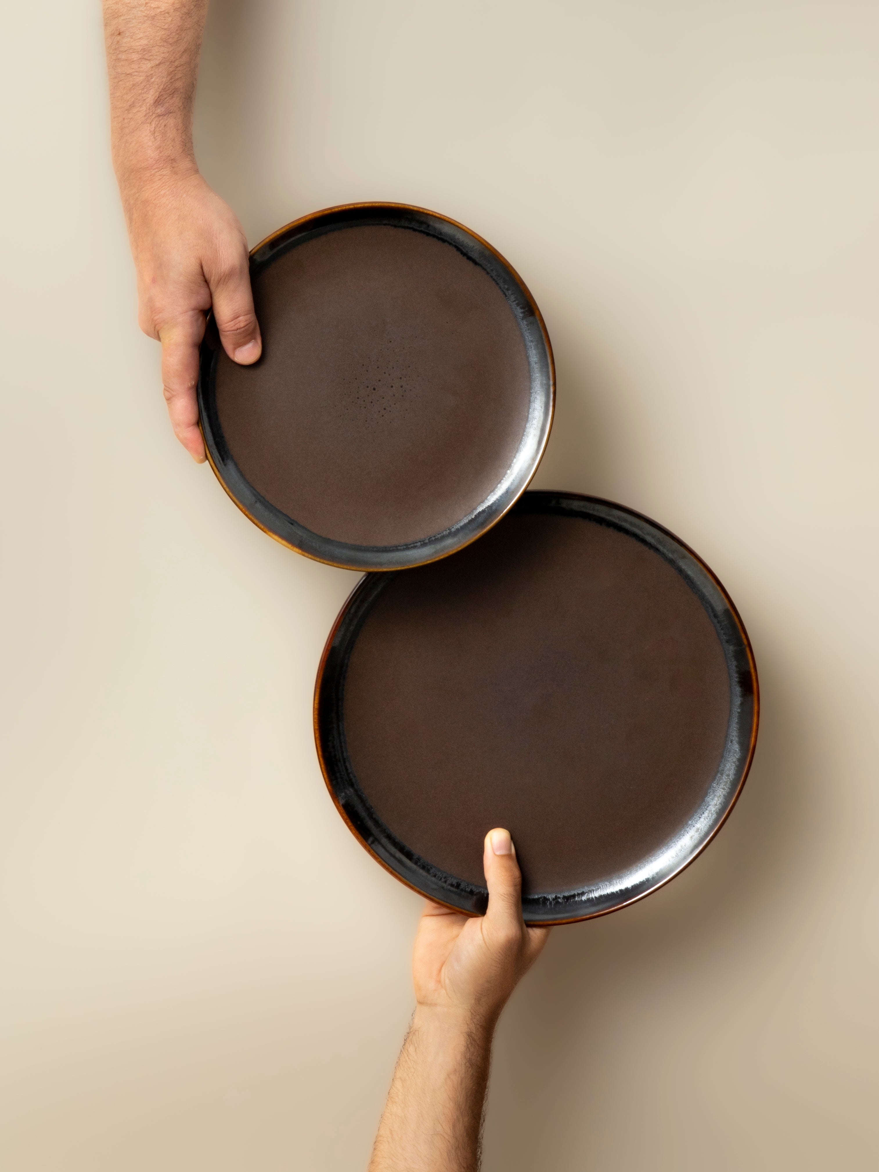 12 delars set middagsservis med frukostskålar - coffee