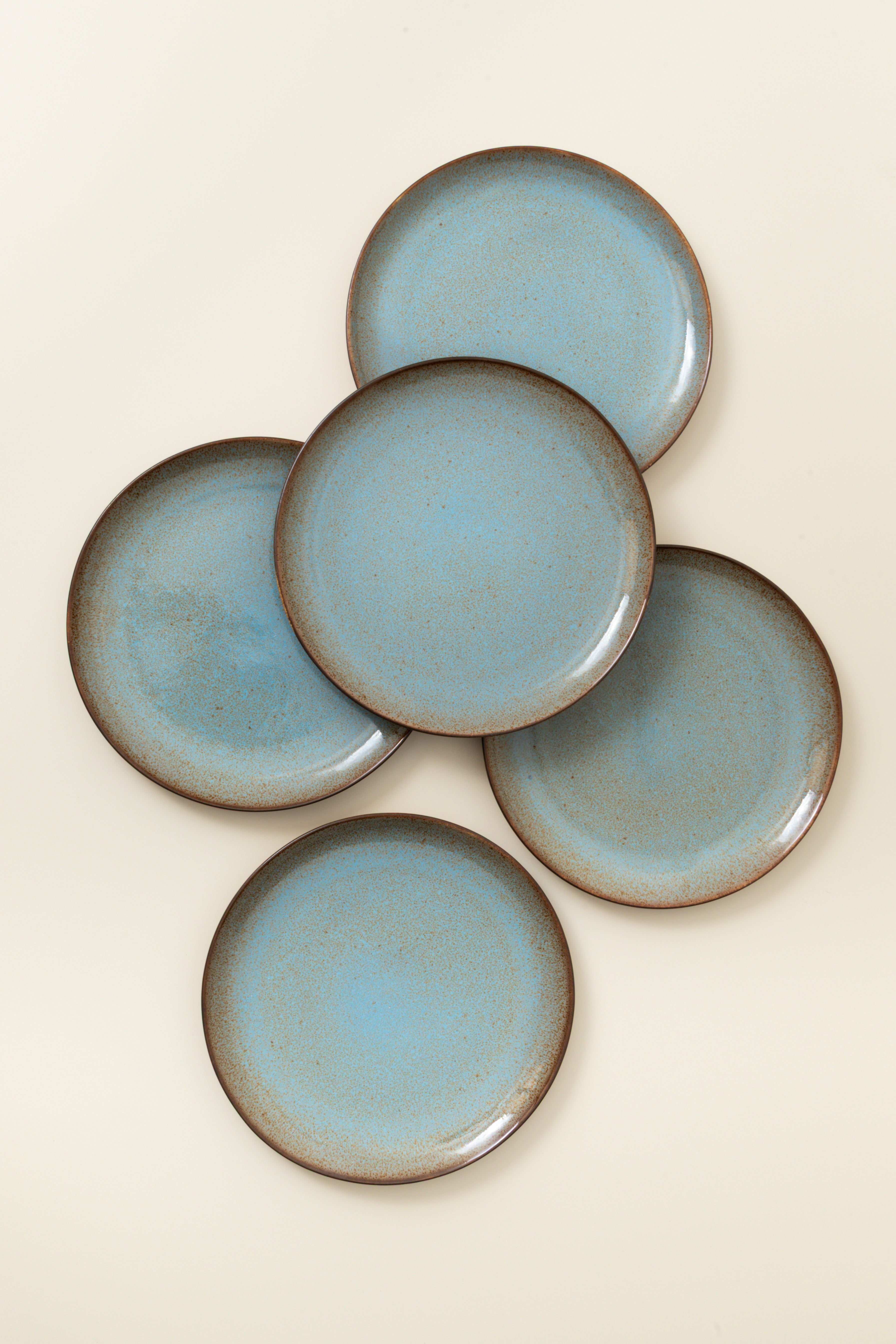 Blomfrön ljusblå middagstallrik (set om 4) 28,5 cm