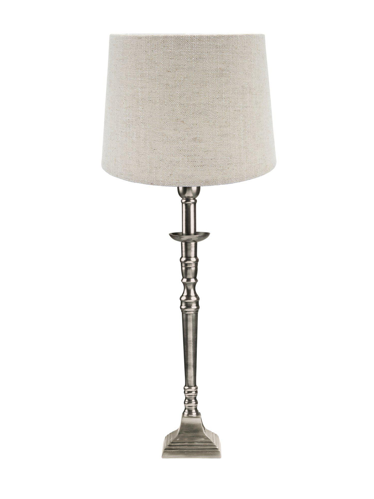 Salong Bordslampa – med lampskärm antiksilver 55 cm