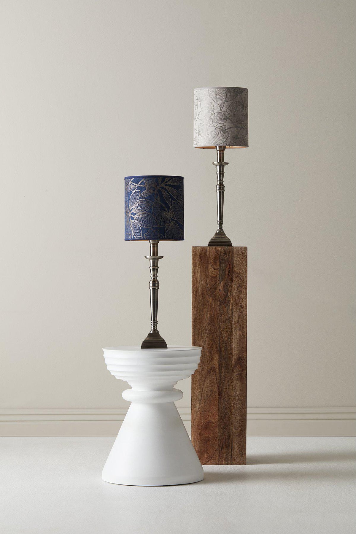 Salong Lampfot – Antiksilver 42 cm