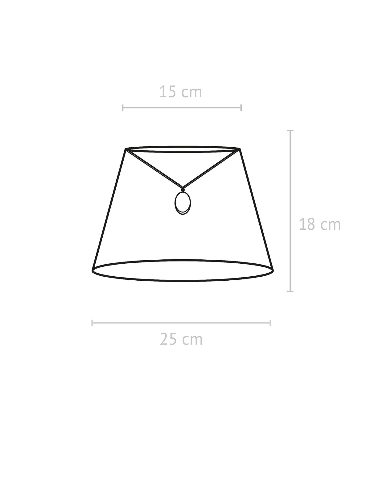 Oval Lampskärm – Classico vit 25 cm