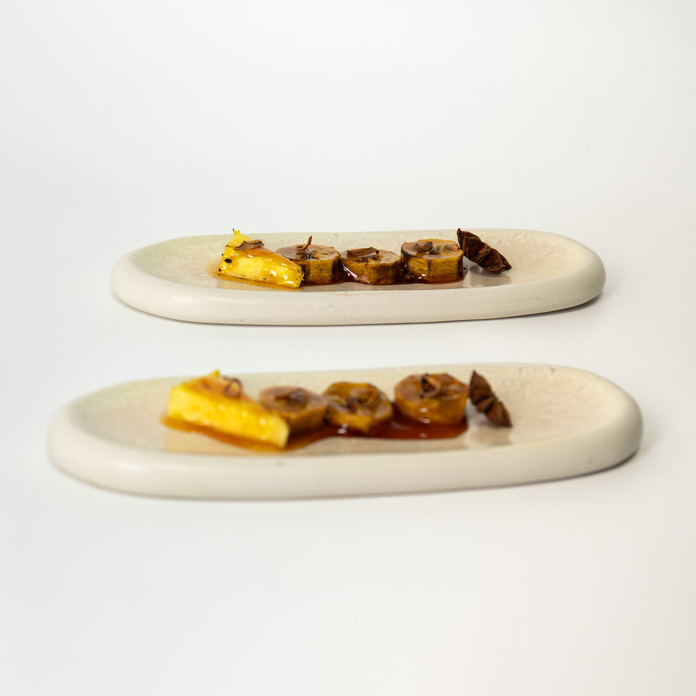 Quartzo opala - oval serveringsfat (set om 8)