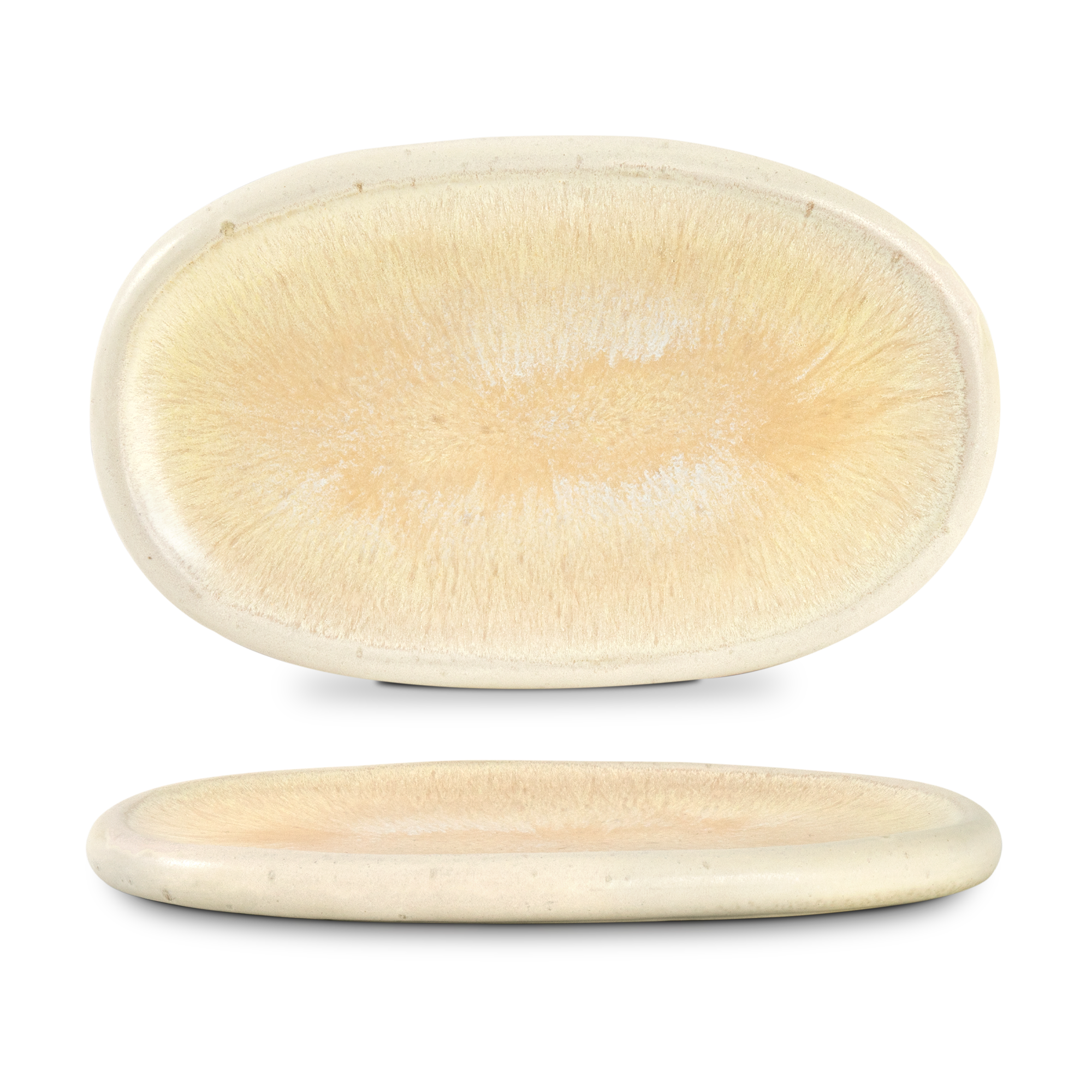 Quartzo opala - stora fat (set om 4)