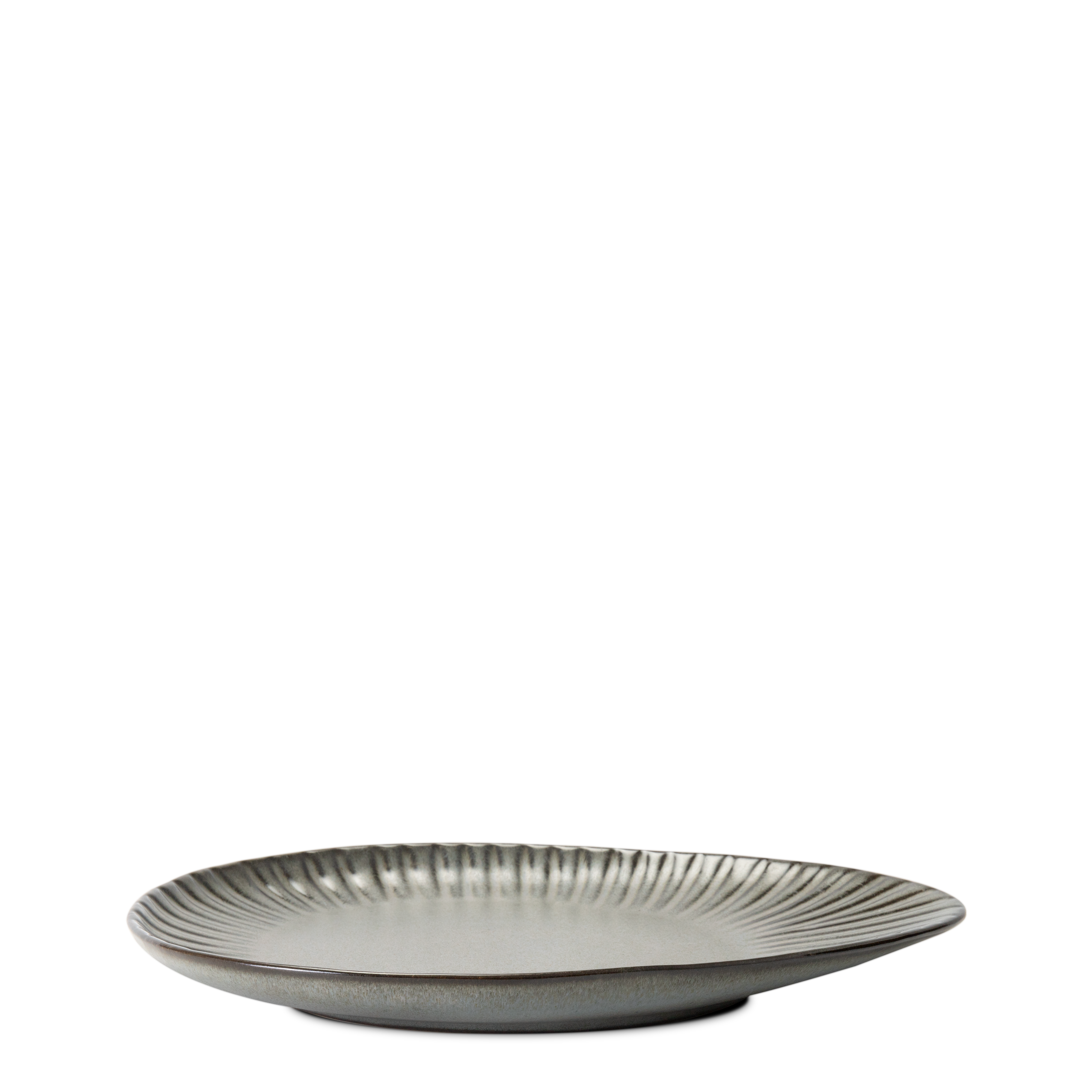 Vieira matt blå asymmetrisk stora tallrik (set om 2)