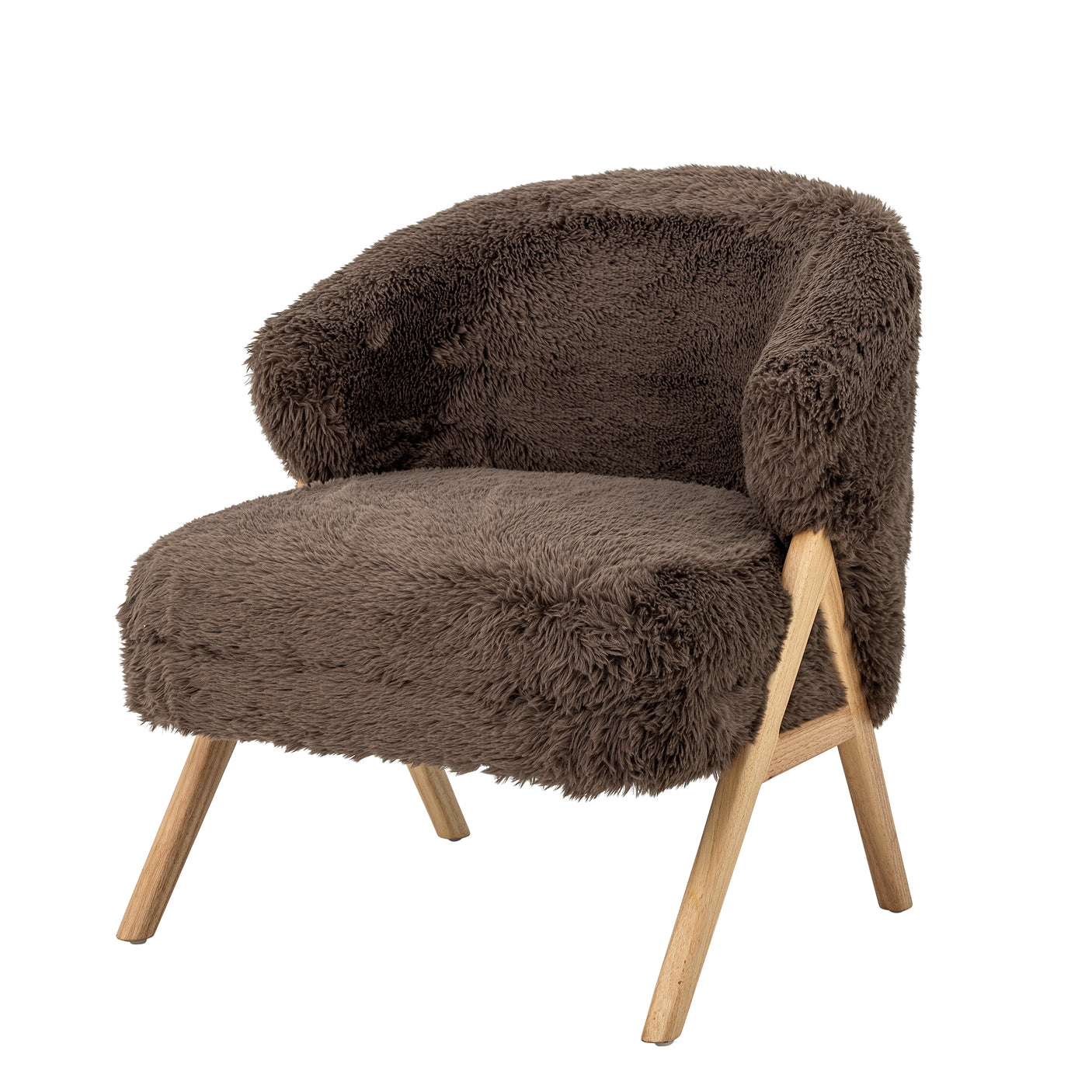 Bloomingville, Camino Lounge Chair, brun, FSC100%, Rubberwood®