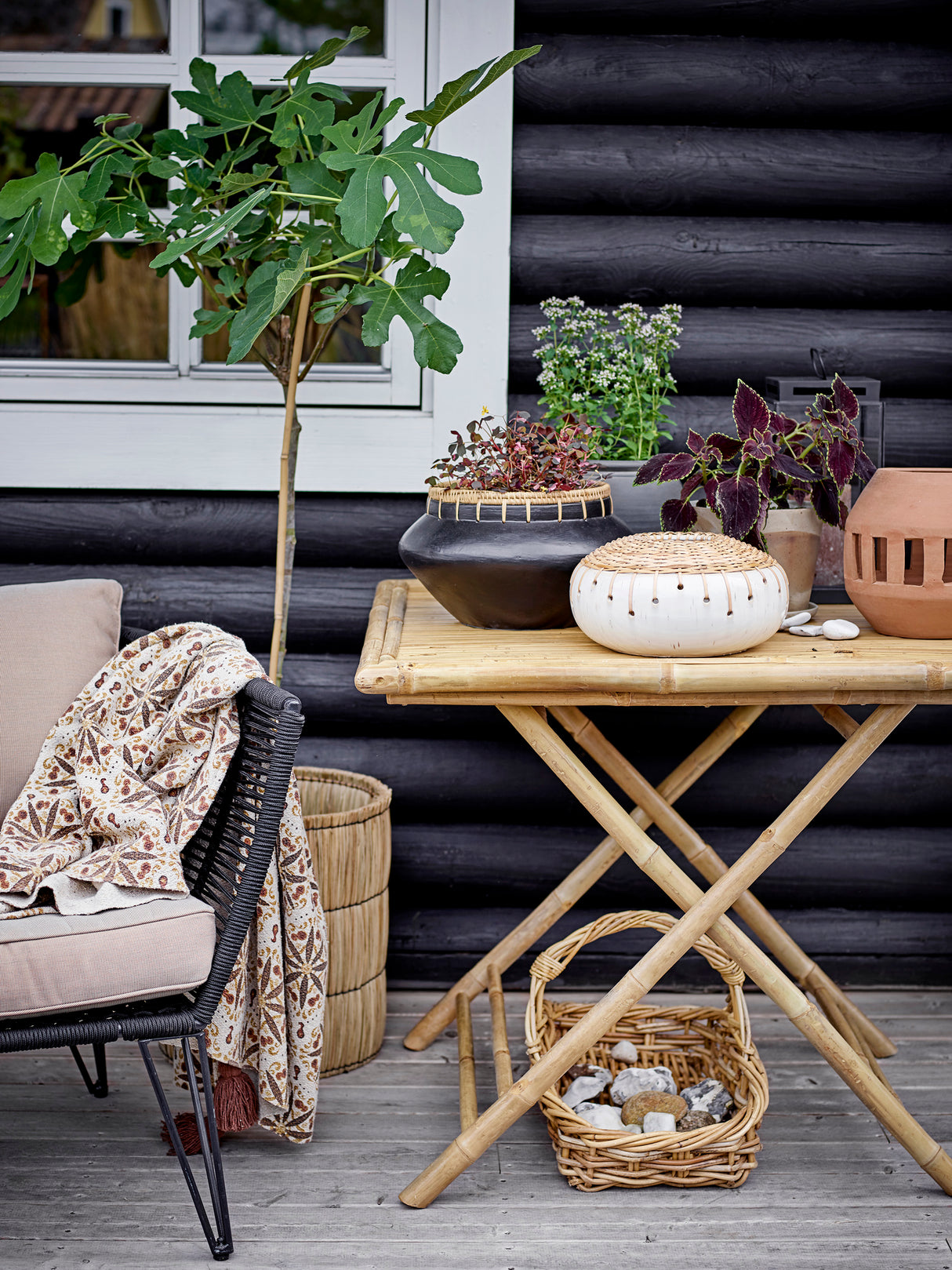 Bloomingville, Mundo Lounge Chair, svart, metall