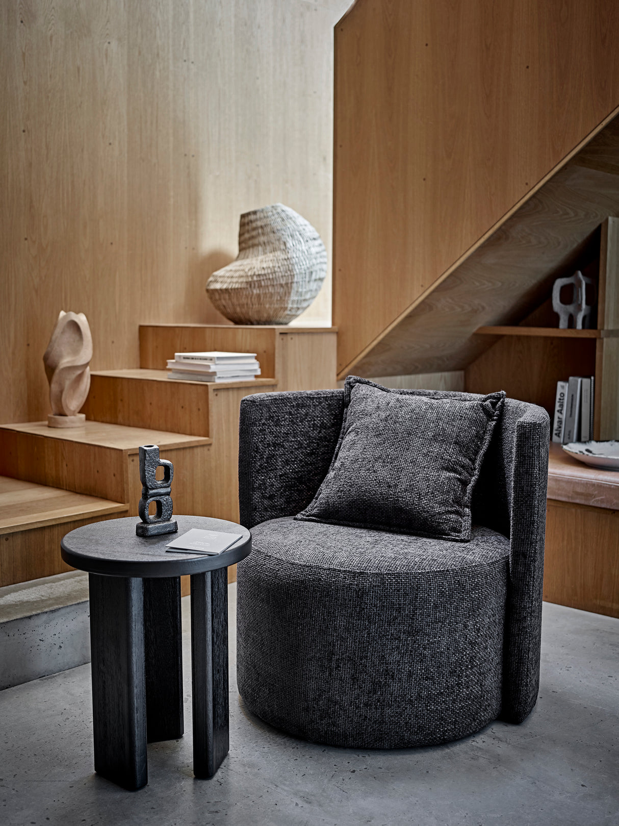 Bloomingville, Morris Lounge Chair, grå, FSC100% plywood