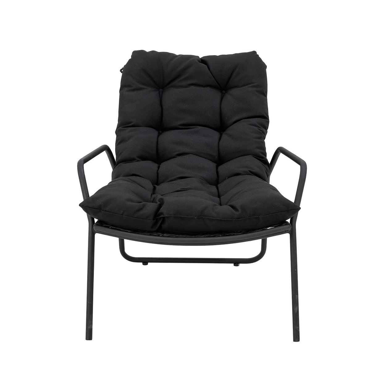 Bloomingville, Boel däckstol med pall, svart, metall ( set om 2)