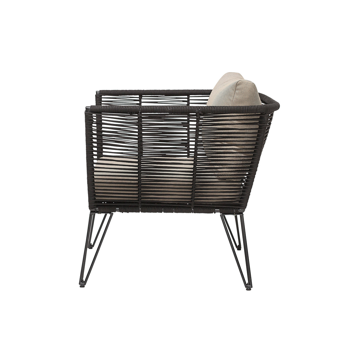 Bloomingville, Mundo Lounge Chair, svart, metall