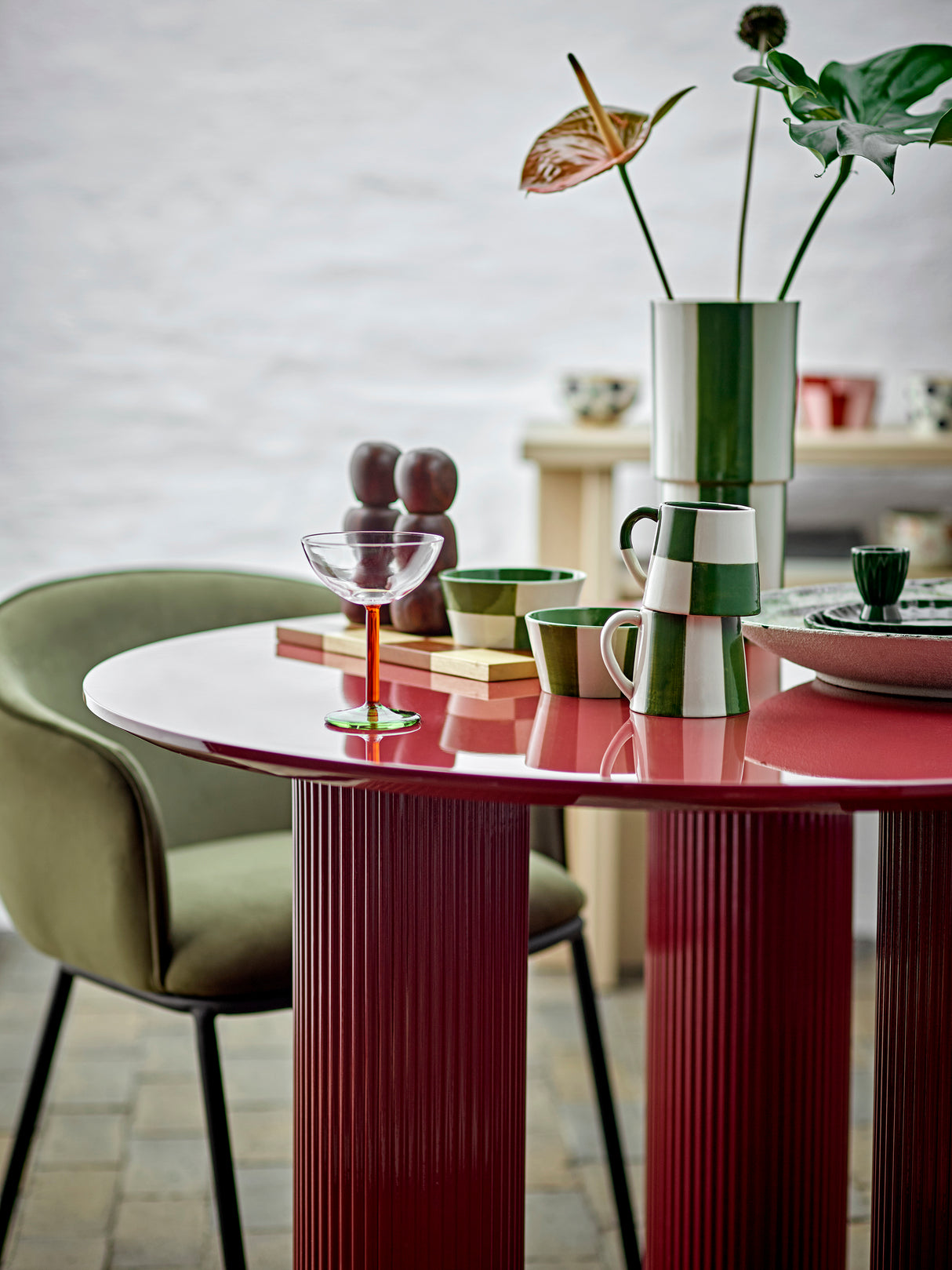 Bloomingville, Della matbord, rött, FSC100%, MDF®