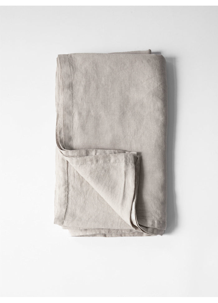 Underlakan linne warm grey, 270x270 cm