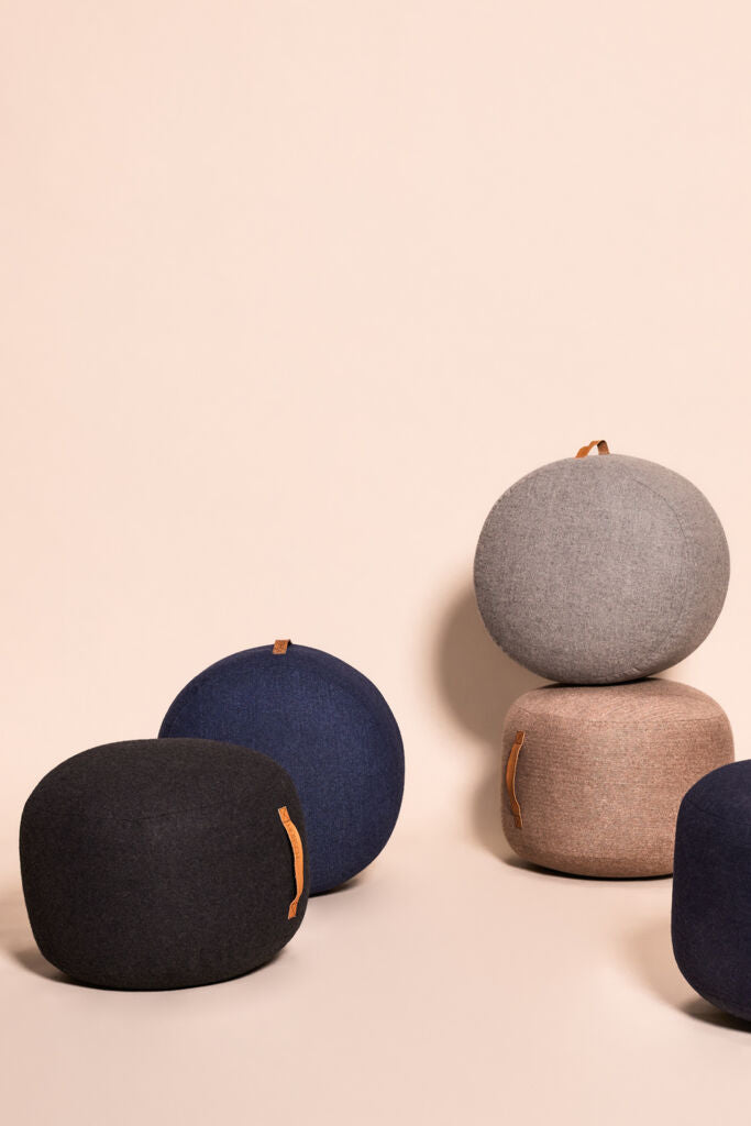 Hübsch, Mochi Sittpuff Brun Ø50 cm