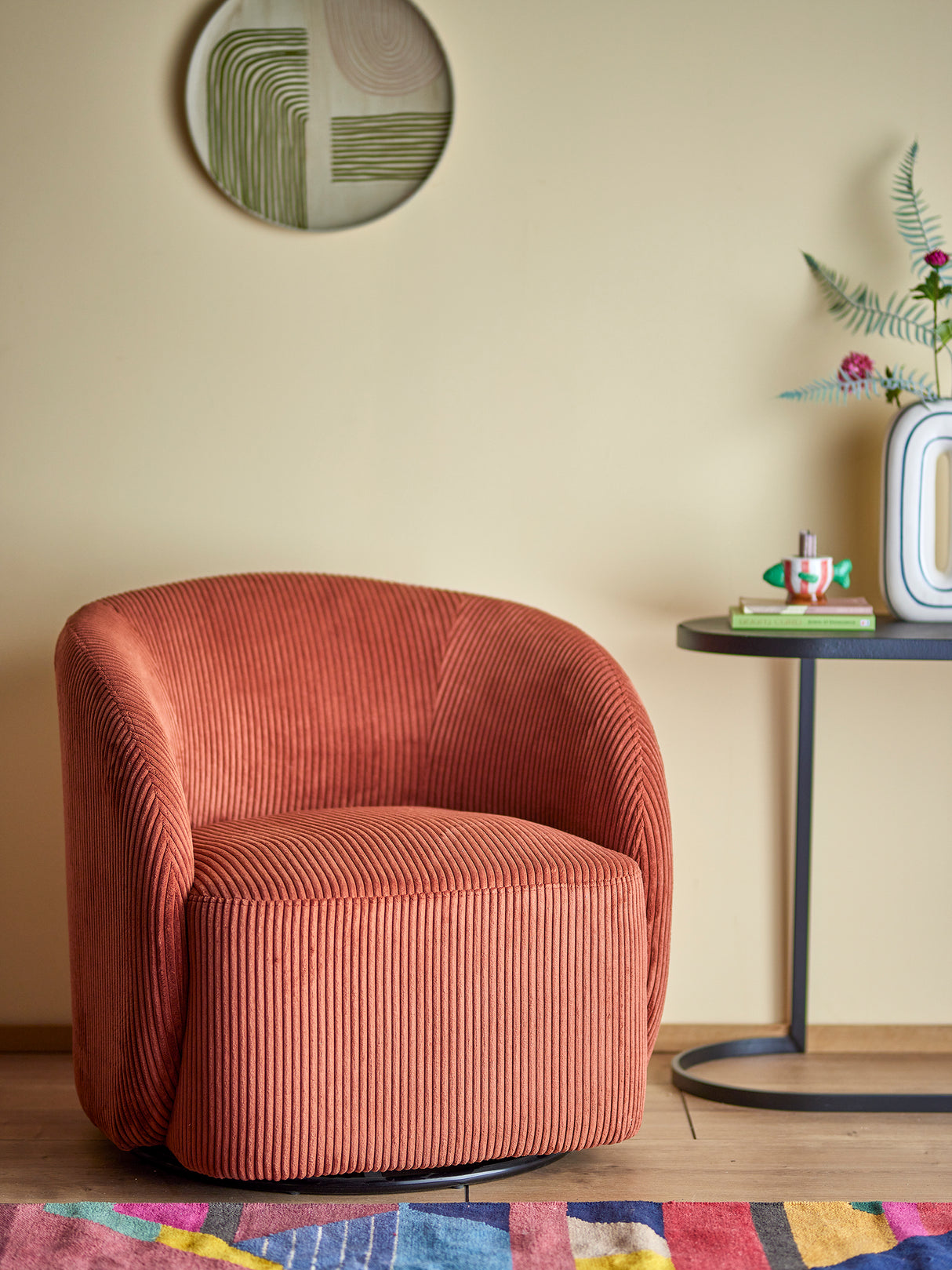 Bloomingville, Pradi Lounge Chair, Orange, Polyester