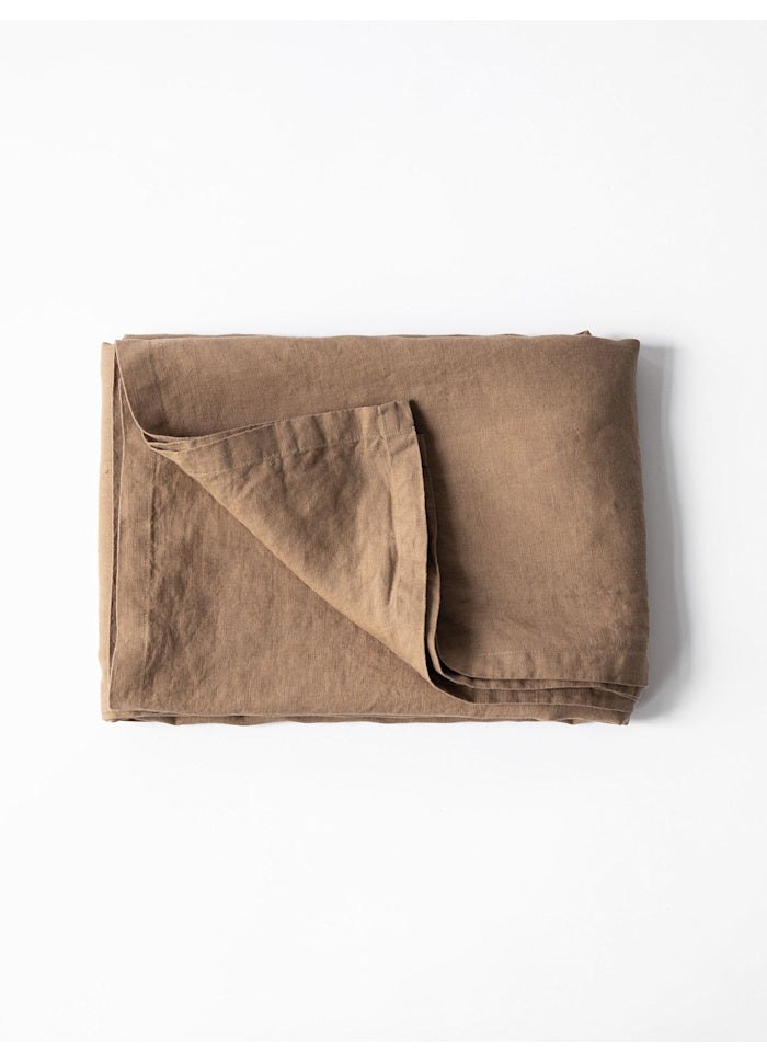 Bordsduk linne hazelnut, 145x330 cm