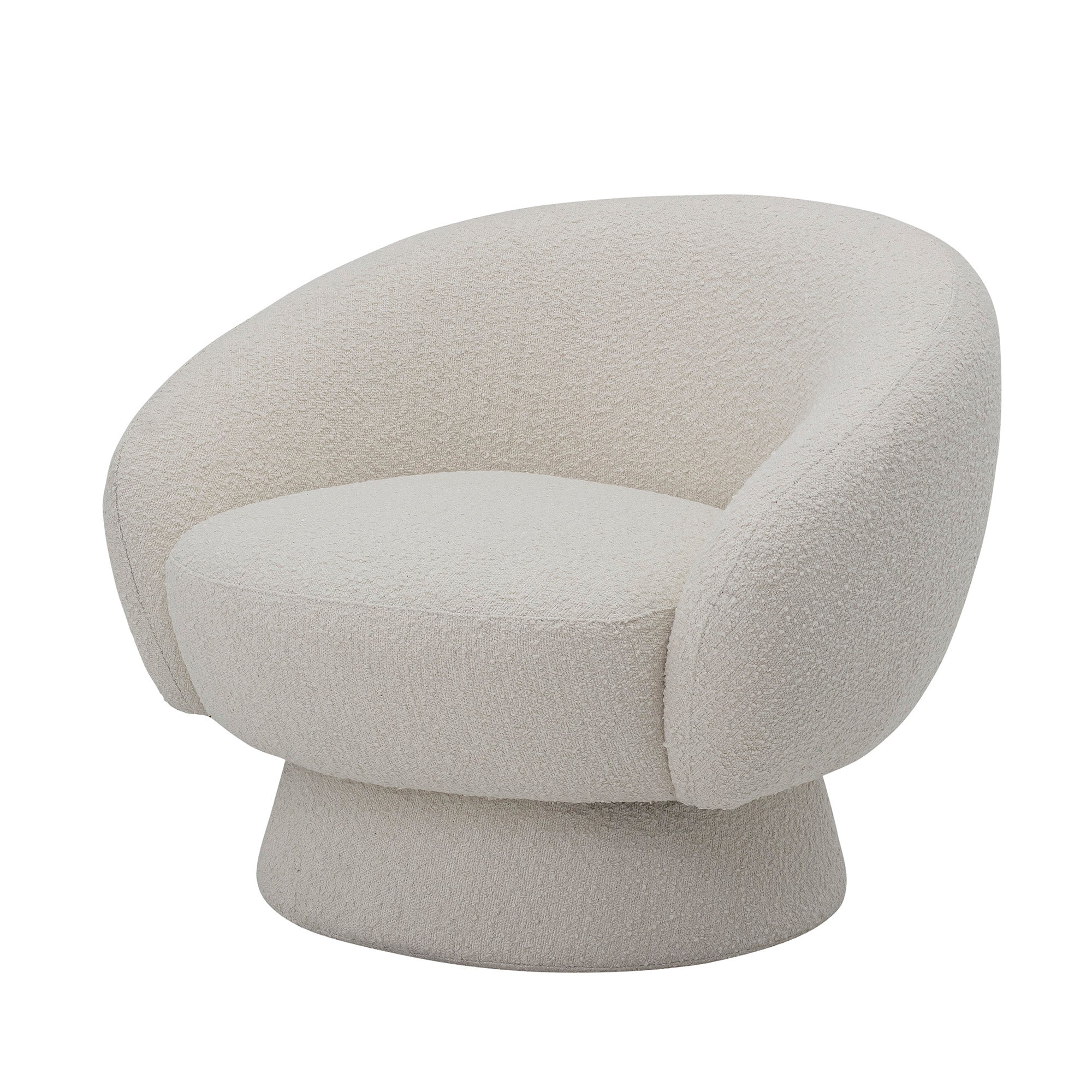 Bloomingville, Ted Lounge Chair, vit, polyester