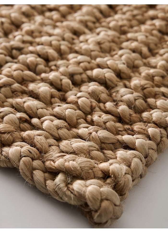 Handvävd jute dörrmatta natural, 45x75 cm