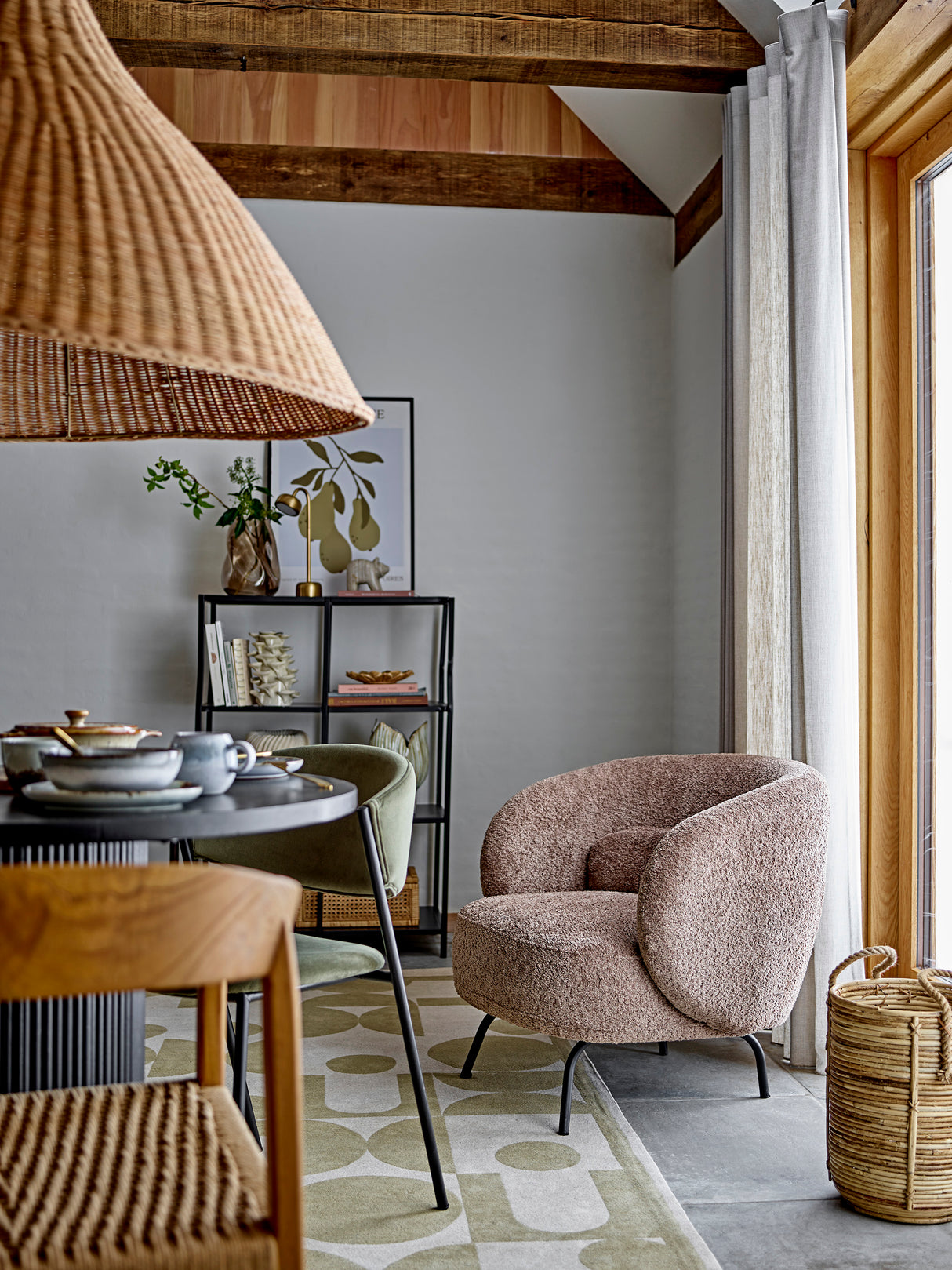 Bloomingville, Porto matbord, svart, FSC100%, mango®