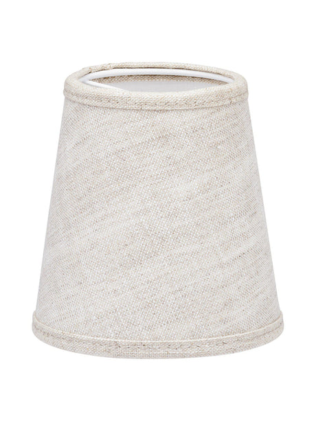 Queen Lampskärm – Lin natur/vit 10 cm