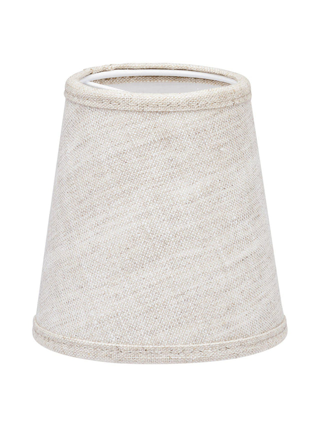 Queen Lampskärm – Lin natur/vit 10 cm