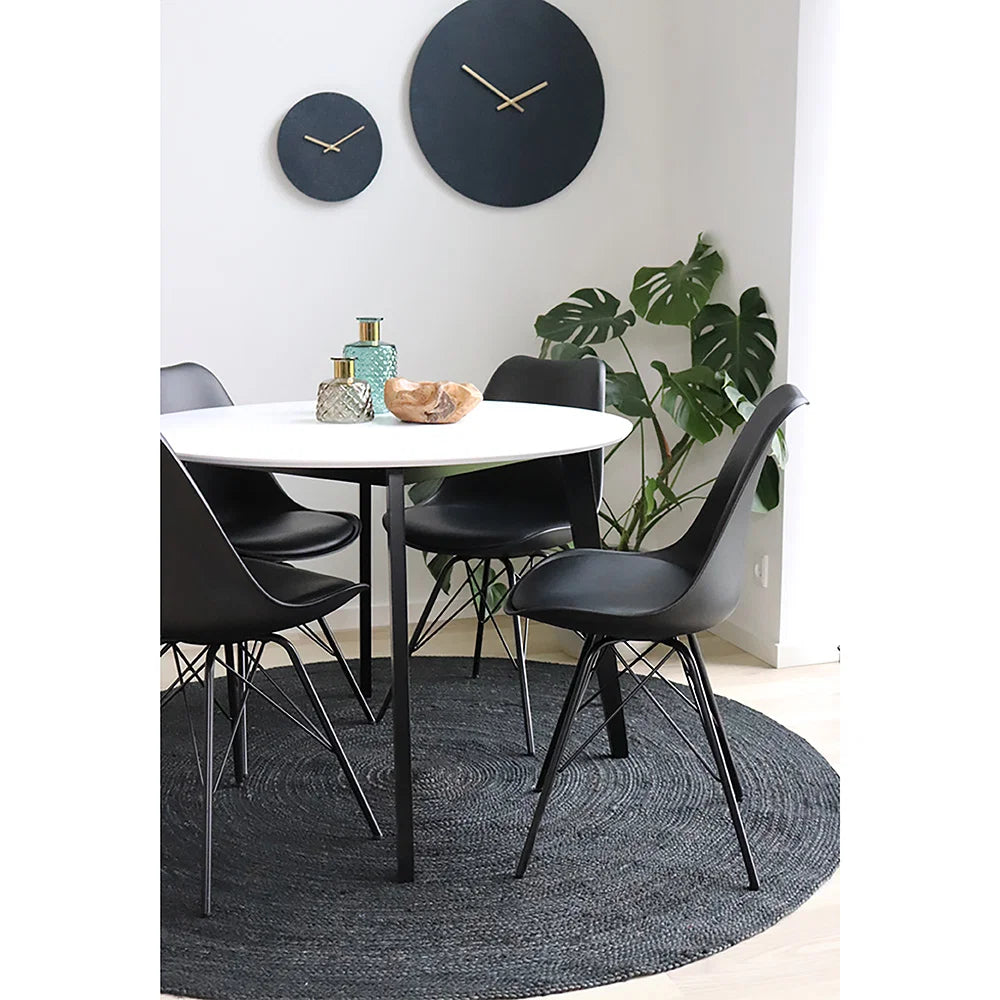 House Nordic, Oslo Matstol PU-läder Svart – set om 2