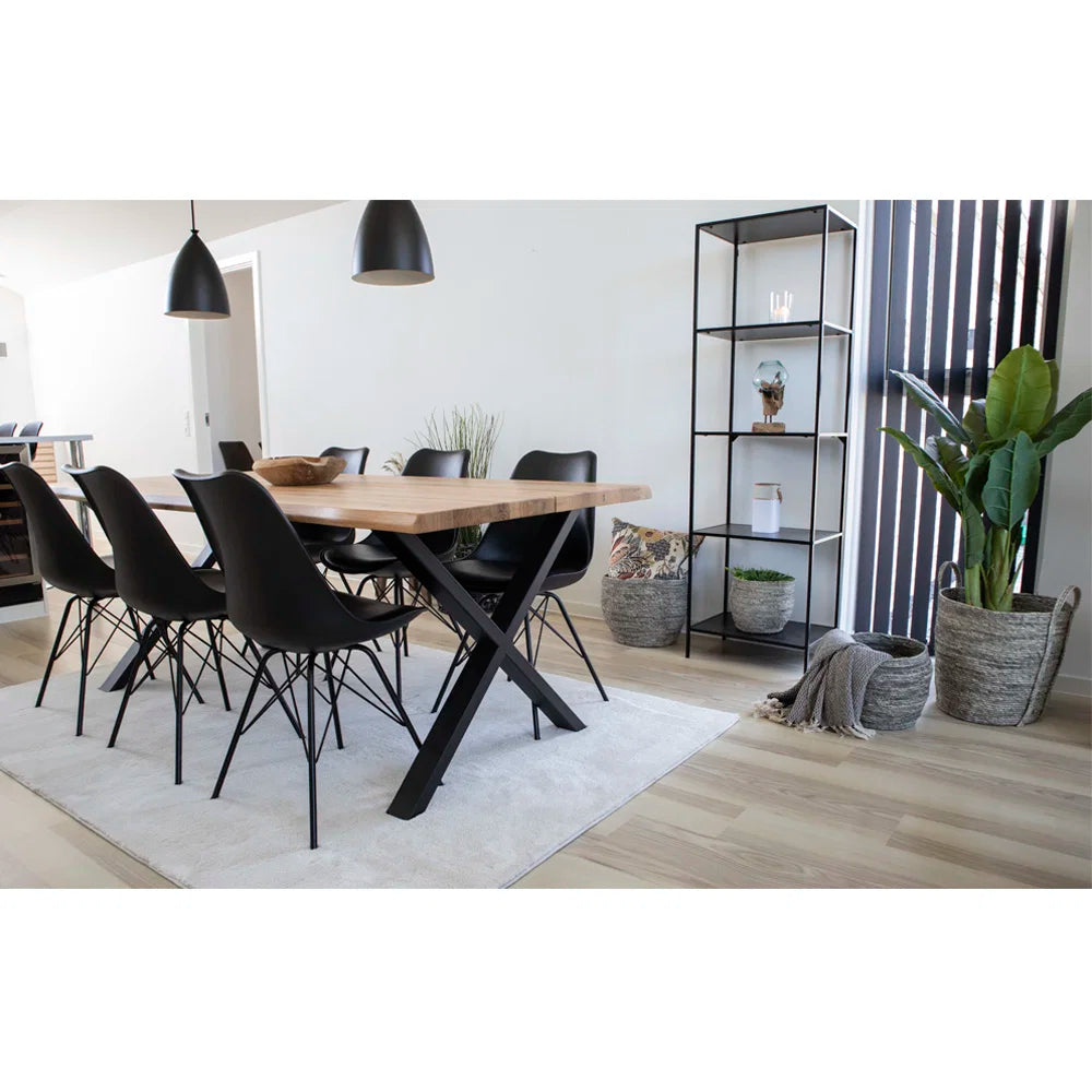 House Nordic, Oslo Matstol PU-läder Svart – set om 2