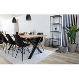 House Nordic, Oslo Matstol PU-läder Svart – set om 2