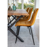 House Nordic, Middelfart Matstol Sammet Senapsgul – set om 2
