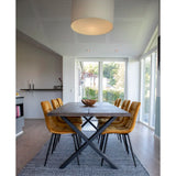 House Nordic, Middelfart Matstol Sammet Senapsgul – set om 2