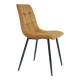 House Nordic, Middelfart Matstol Sammet Senapsgul – set om 2