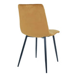 House Nordic, Middelfart Matstol Sammet Senapsgul – set om 2