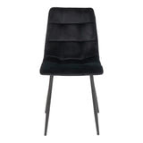 House Nordic, Middelfart Matstol Sammet Svart – set om 2