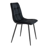 House Nordic, Middelfart Matstol Sammet Svart – set om 2