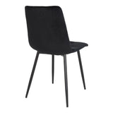 House Nordic, Middelfart Matstol Sammet Svart – set om 2