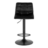 House Nordic, Middelfart Barstol Sammet Svart – set om 2