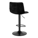 House Nordic, Middelfart Barstol Sammet Svart – set om 2