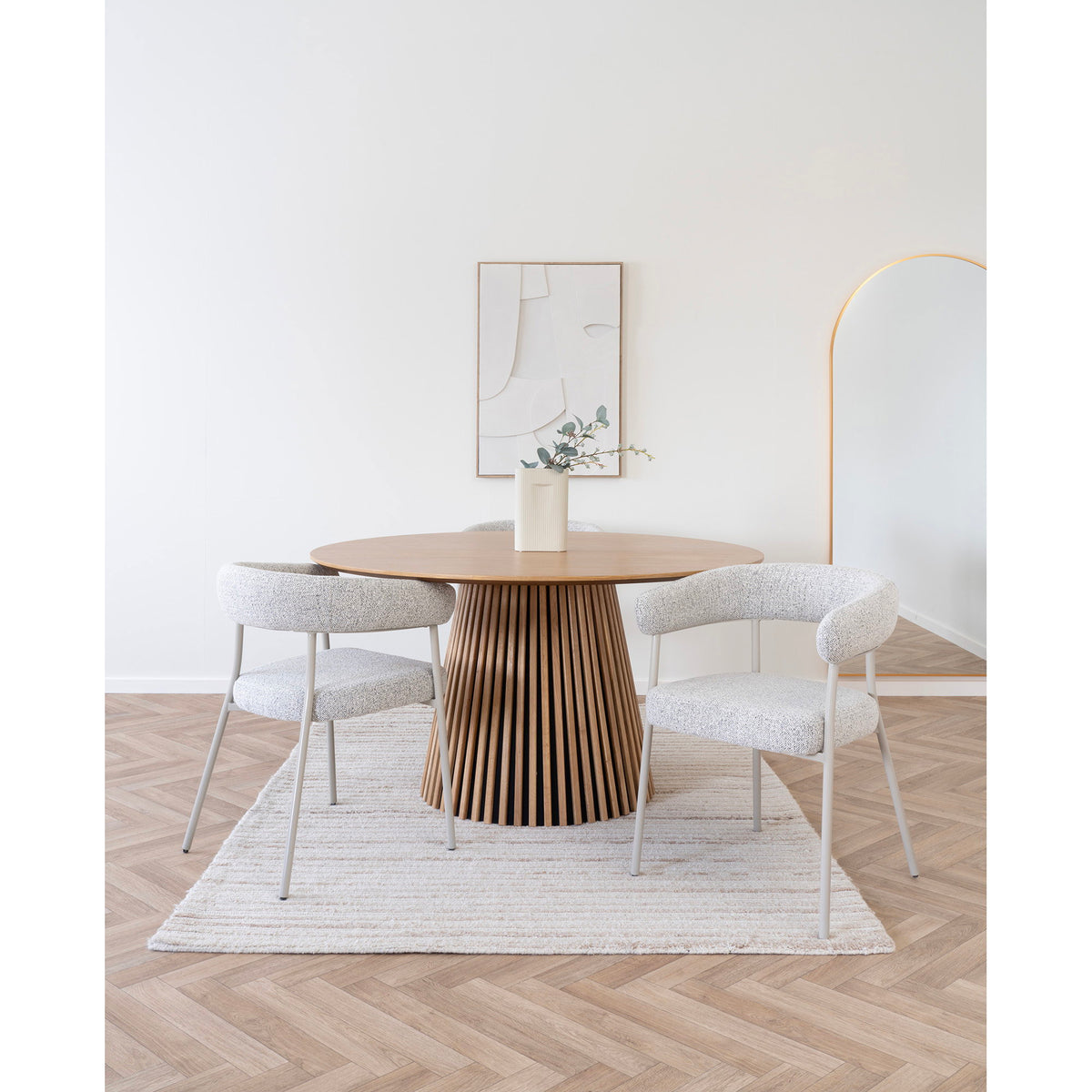 House Nordic, Trivio Matstol Sand med Grå Ben – set om 2