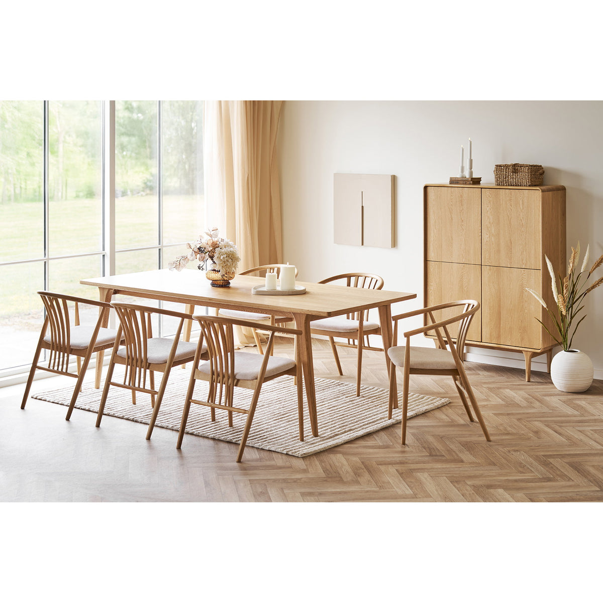 House Nordic, Agustin Matstol Ek Natur med Sits i Sand