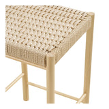 House Nordic, Abano Barstol Poppel Natur med Flätad Sits Sitthöjd 66,5 cm