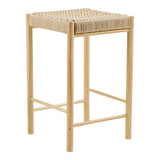 House Nordic, Abano Barstol Poppel Natur med Flätad Sits Sitthöjd 66,5 cm