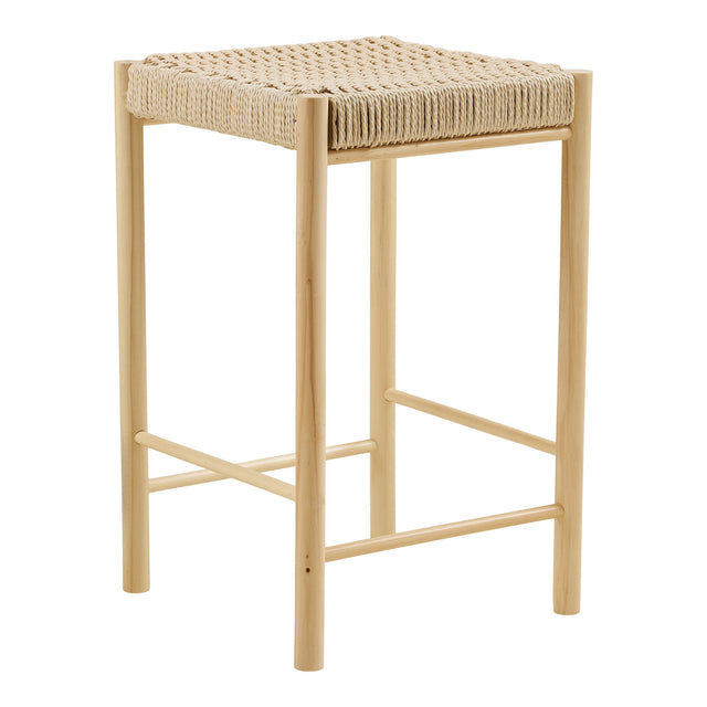 House Nordic, Abano Barstol Poppel Natur med Flätad Sits Sitthöjd 66,5 cm