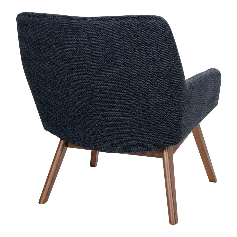 House Nordic, London Fåtölj Mörkblå Valnötsben