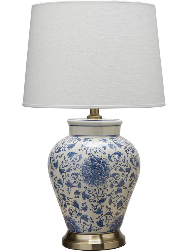 Bordslampa Fang Hong – Med lampskärm med mönstrad skärm 58 cm