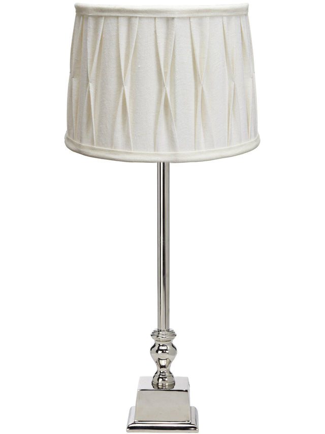 Linné Bordslampa Med – stygn skärm silver 66 cm