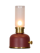 Frida bordslampa Mörkröd mässing 11x2