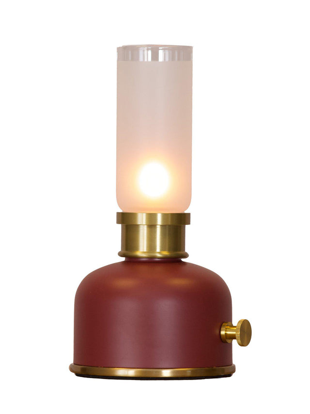 Frida bordslampa Mörkröd mässing 11x2