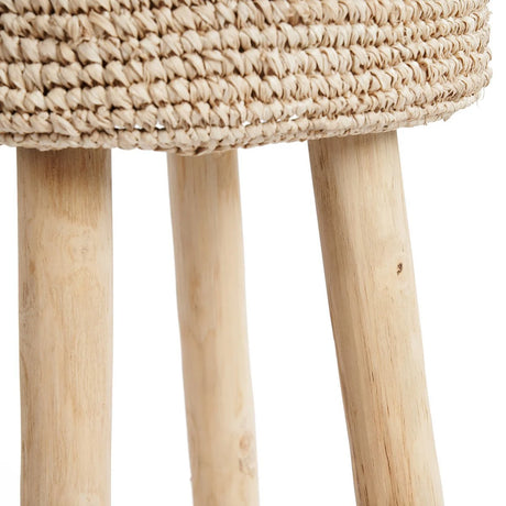 Bazar Bizar, Raffia barstol – Natur