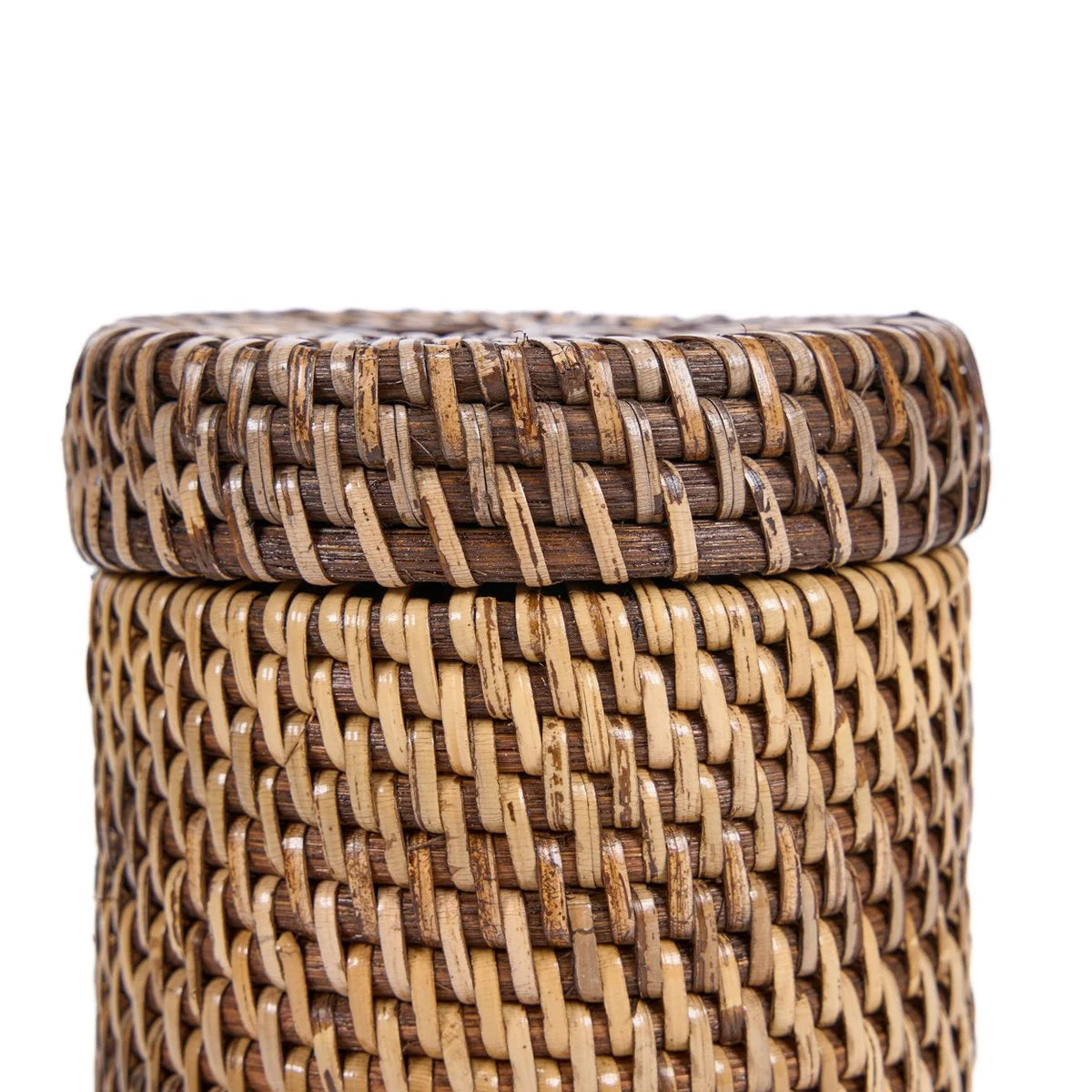 Bazar Bizar, Rattanburk med lock – Naturbrun